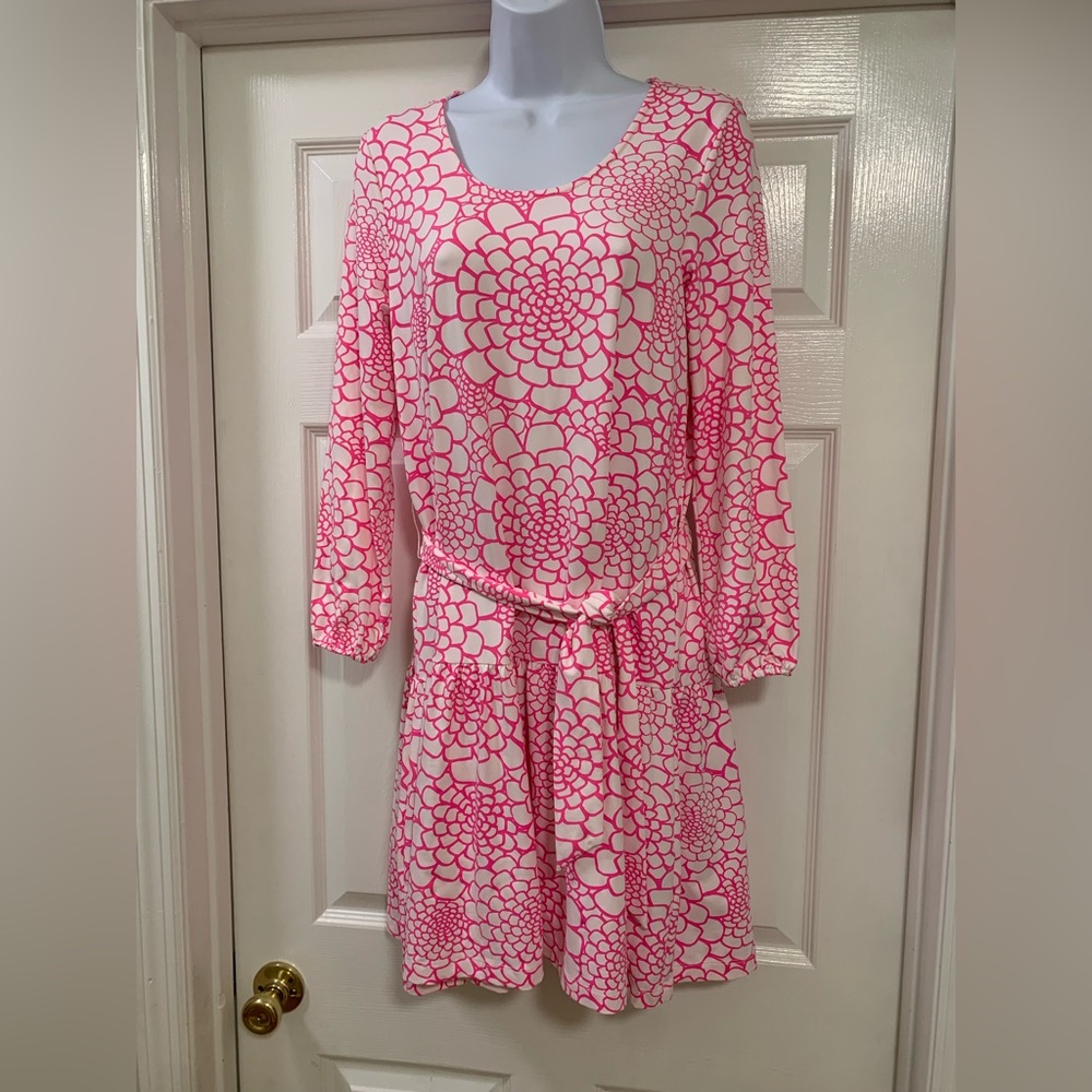 Sailor sailor pink and white long sleeve dress, like new, pink and white floral